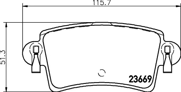 Комплект тормозных колодок HELLA PAGID 8DB 355 009-421 (T1246, 23669, 8325D1205)