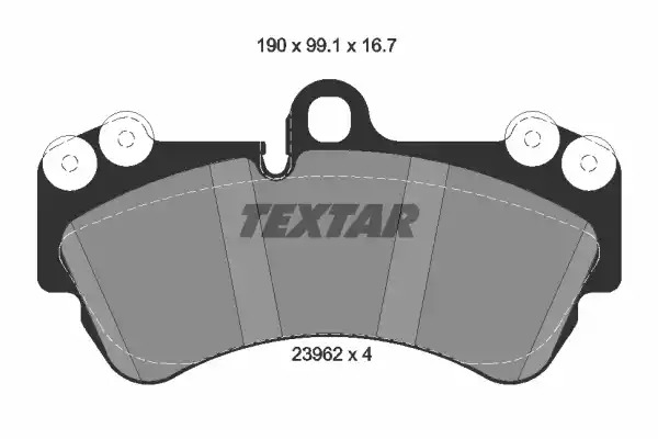 Комплект тормозных колодок TEXTAR 2369202 (23692, 23692 167  0 4, 7911D1007)
