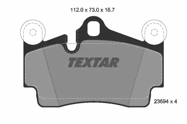 Комплект тормозных колодок TEXTAR 2369402 (23694, 23694 167  0 4, 7879D978)