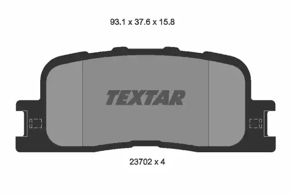 Комплект тормозных колодок TEXTAR 2370201 (23702, 23702 158  0 4, 7762D885, 7786D885)