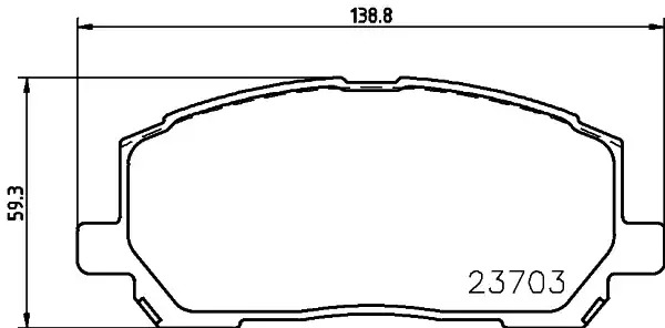 Комплект тормозных колодок HELLA PAGID 8DB 355 011-161 (T1431, 23703, 7761D884)