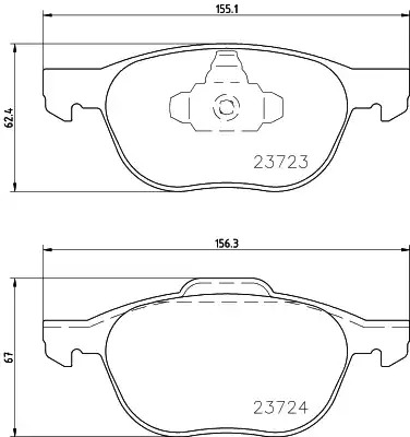 Комплект тормозных колодок HELLA PAGID 8DB 355 011-191 (T1436, 23723, 23724, 7947D1044)