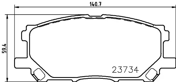 Комплект тормозных колодок HELLA PAGID 8DB 355 010-071 (T1316, 23734, 23989, 7906D1005)