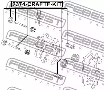 Болт FEBEST 2374-CRAFTF-KIT