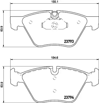 Комплект тормозных колодок HELLA PAGID 8DB 355 015-031 (T1926, 23793, 23794, 7967D1061)