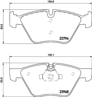 Комплект тормозных колодок HELLA PAGID 8DB 355 011-321 (T1448, 23794, 23968, 7592D725, 7967D1061)