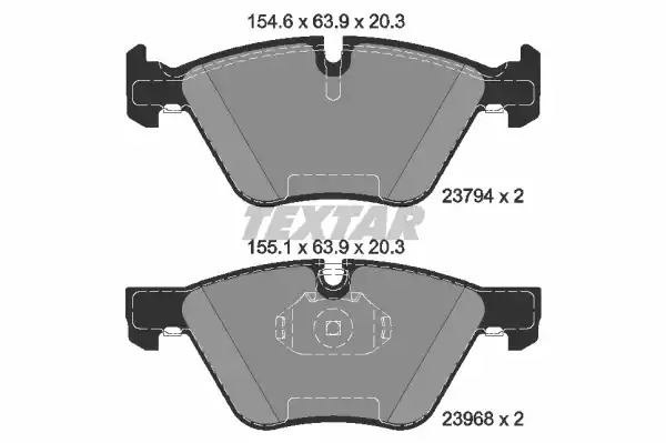 Комплект тормозных колодок TEXTAR 2379401 (23794, 23794 203  0 5, 23968, 7967D1061)