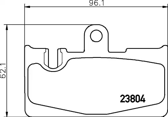 Комплект тормозных колодок HELLA PAGID 8DB 355 011-661 (T1483, 23804, 7746D871)