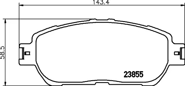 Комплект тормозных колодок HELLA PAGID 8DB 355 014-441 (T1828, 23855, 7785D906)