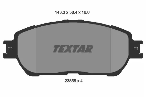 Комплект тормозных колодок TEXTAR 2385501 (23855, 23855 160  0 4, 7785D906)