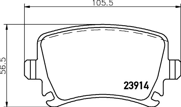 Комплект тормозных колодок HELLA PAGID 8DB 355 011-771 (T1492, 23914)