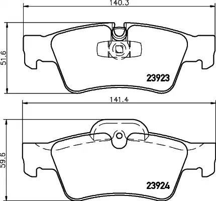 Комплект тормозных колодок HELLA PAGID 8DB 355 011-421 (T1455, 23923, 23924, 8228D1122)