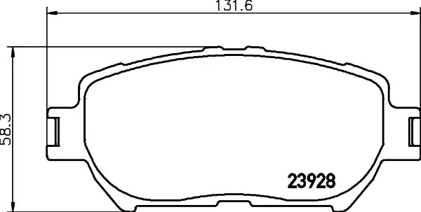 Комплект тормозных колодок HELLA PAGID 8DB 355 010-431 (T1359, 23928, 7787D908)