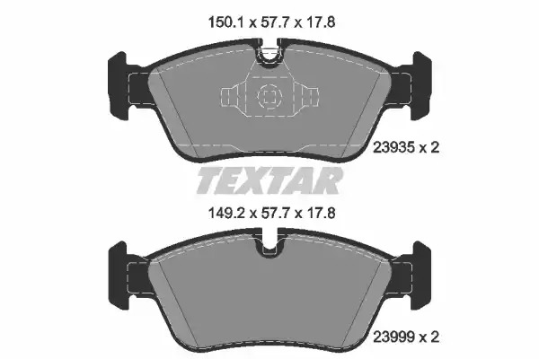 Комплект тормозных колодок TEXTAR 2393501 (23935, 23935 178  0 5, 23999, 8347D1228)