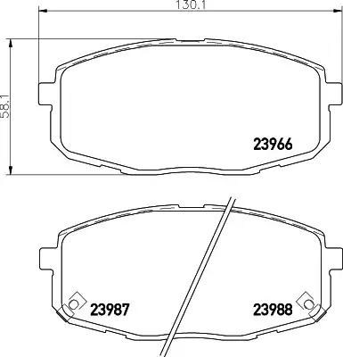 Комплект тормозных колодок HELLA PAGID 8DB 355 010-611 (T1378, 23966, 23987, 23988)