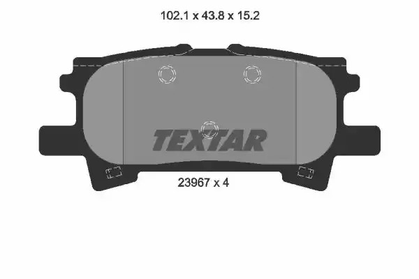 Комплект тормозных колодок TEXTAR 2396701 (23967, 23967 152  0 4, 7897D996)