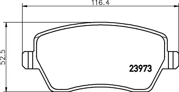 Комплект тормозных колодок HELLA PAGID 8DB 355 010-851 (T1399, 23973, 8553D1435)