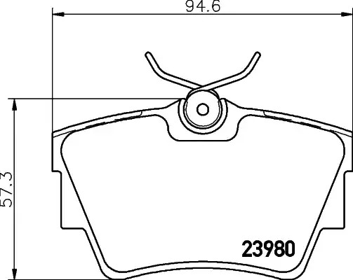 Комплект тормозных колодок HELLA PAGID 8DB 355 010-761 (T1390, 23980)