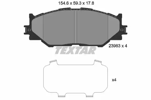 Комплект тормозных колодок TEXTAR 2398301 (23983, 23983 178  1 4, 8294D1178)