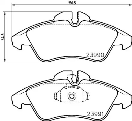 Комплект тормозных колодок HELLA PAGID 8DB 355 014-481 (T1835, 23990, 23991)