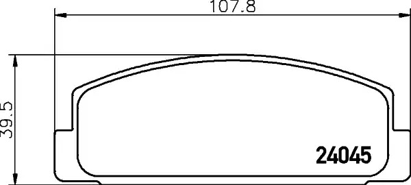 Комплект тормозных колодок HELLA PAGID 8DB 355 011-131 (T1428, 24045, 7186D482)