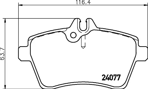 Комплект тормозных колодок HELLA PAGID 8DB 355 011-381 (T1453, 24077)