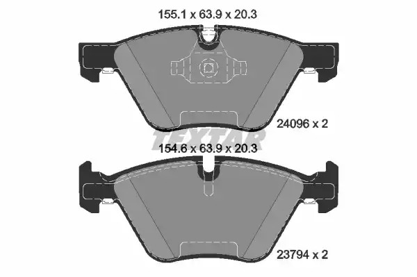 Комплект тормозных колодок TEXTAR 2409601 (23794, 24096, 24096 203  0 5, 7967D1061)