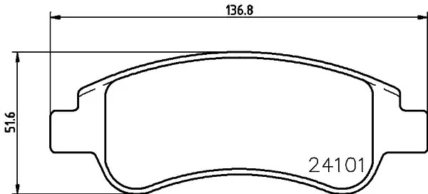 Комплект тормозных колодок HELLA PAGID 8DB 355 011-521 (T1468, 24101, 8333D1213)