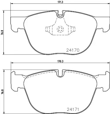 Комплект тормозных колодок HELLA PAGID 8DB 355 012-541 (T1619, 24170, 24171, 8411D1294)