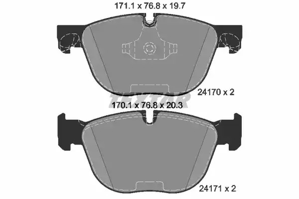 Комплект тормозных колодок TEXTAR 2417001 (24170, 24170 197  0 5, 24171, 8411D1294)