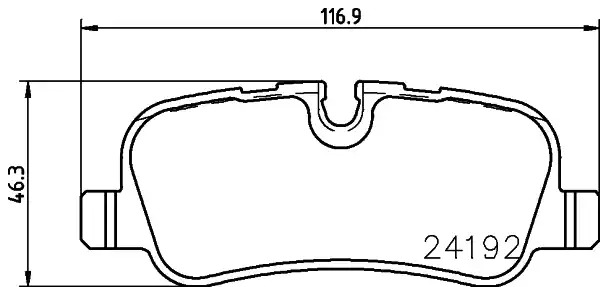 Комплект тормозных колодок HELLA PAGID 8DB 355 016-181 (T2127, 24192, 8541D1099)