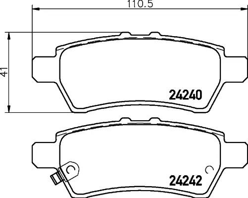 Комплект тормозных колодок HELLA PAGID 8DB 355 012-081 (T1523, 24240, 24242, 8204D1101)