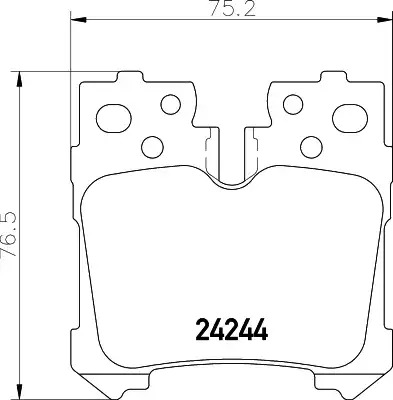 Комплект тормозных колодок HELLA PAGID 8DB 355 006-651 (T1560, 24244, 8399D1283)