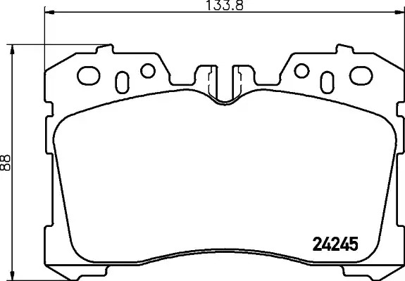 Комплект тормозных колодок HELLA PAGID 8DB 355 006-661 (T1561, 24245, 8398D1282)