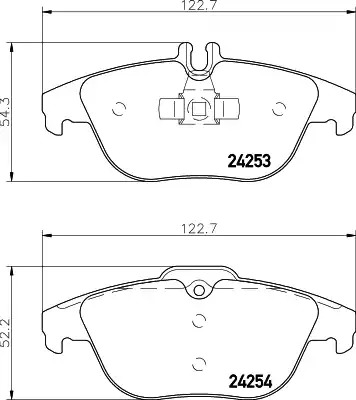 Комплект тормозных колодок HELLA PAGID 8DB 355 012-741 (T1637, 24253, 24254, 8452D1341)