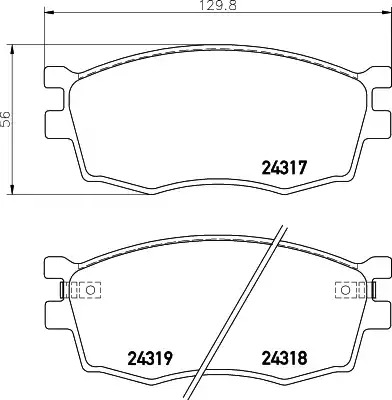 Комплект тормозных колодок HELLA PAGID 8DB 355 006-951 (T1591, 24317, 24318, 24319, 8266D1156)