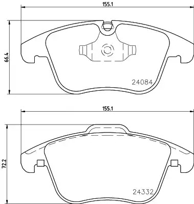 Комплект тормозных колодок HELLA PAGID 8DB 355 013-731 (T1746, 24084, 24332)