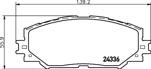 Комплект тормозных колодок HELLA PAGID 8DB 355 006-861 (T1580, 24336, 8330D1210)