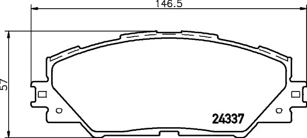 Комплект тормозных колодок HELLA PAGID 8DB 355 006-871 (T1581, 24337, 8331D1211)