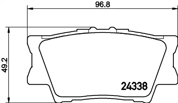 Комплект тормозных колодок HELLA PAGID 8DB 355 006-881 (T1582, 24338, 8332D1212)