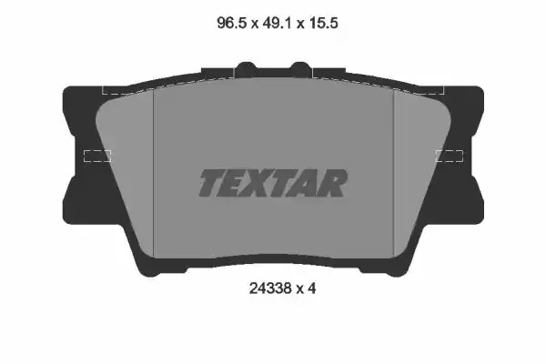 Комплект тормозных колодок TEXTAR 2433801 (24338, 24338 154  0 4, 8332D1212)