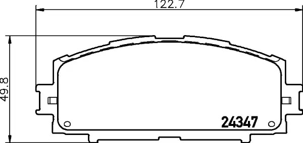 Комплект тормозных колодок HELLA PAGID 8DB 355 012-361 (T1601, 24347, 8301D1184)