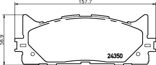 Комплект тормозных колодок HELLA PAGID 8DB 355 012-401 (T1605, 24350, 8331D1222)