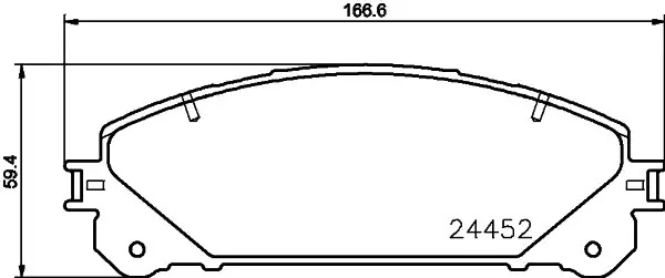 Комплект тормозных колодок HELLA PAGID 8DB 355 015-461 (T1997, 24452, 8776D1567)