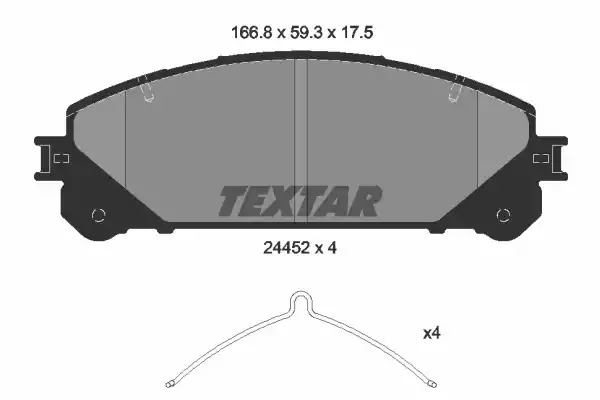 Комплект тормозных колодок TEXTAR 2445201 (24452, 24452 175  1 4, 8776D1567)