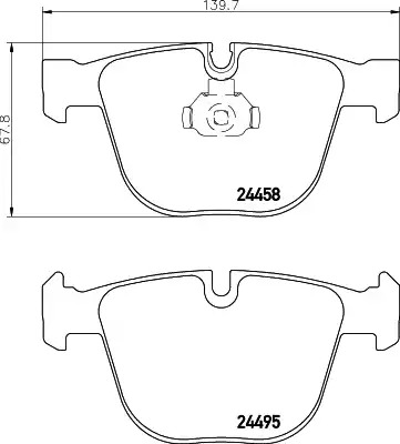 Комплект тормозных колодок HELLA PAGID 8DB 355 013-171 (T1683, 24458, 24495)