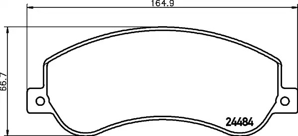 Комплект тормозных колодок HELLA PAGID 8DB 355 012-761 (T1640, 24484)