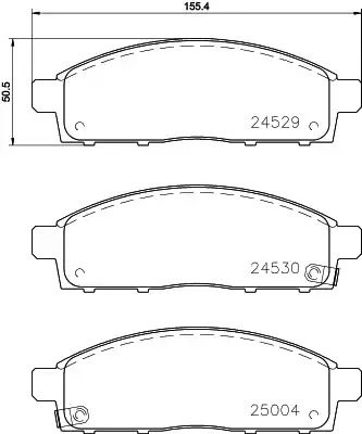 Комплект тормозных колодок HELLA PAGID 8DB 355 013-221 (T1688, 24529, 24530, 8728D1519, 25004)