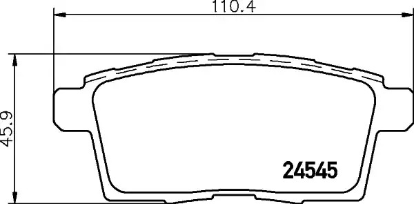 Комплект тормозных колодок HELLA PAGID 8DB 355 013-261 (T1692, 24545, 8378D1259)