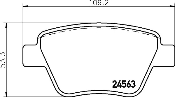 Комплект тормозных колодок HELLA PAGID 8DB 355 014-021 (T1782, 24563, 8656D1456)